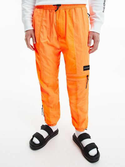 Calvin Klein Ruhák HU808694 | Calvin Klein Relaxed Nylon Férfi Cargo Nadrág Narancssárga